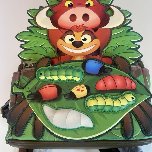 The Lion King Limited Edition Hakuna Matata Grubs Mini Backpack Timon Pumba - Picture 2 of 15